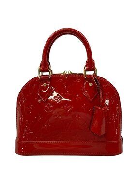 Louis Vuitton Handbag Monogram Vernis Alma BB Cerise Leather